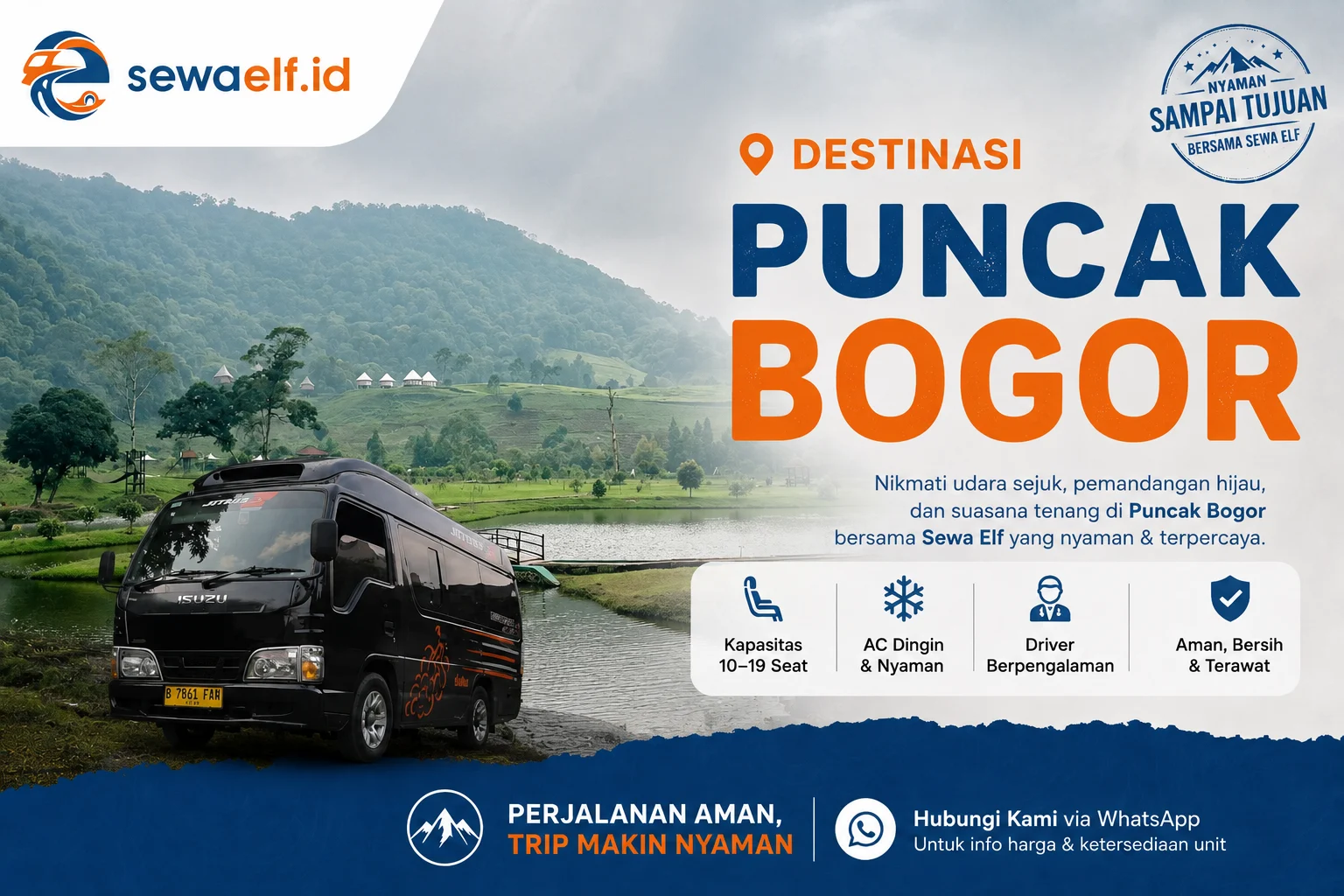 Sewa Elf untuk perjalanan ke Puncak Bogor