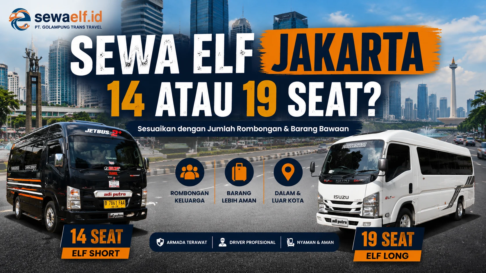 Sewa elf jakarta 14 & 19 seat